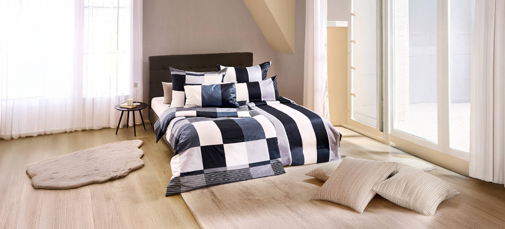 Povlečení, polštáře v interiéru