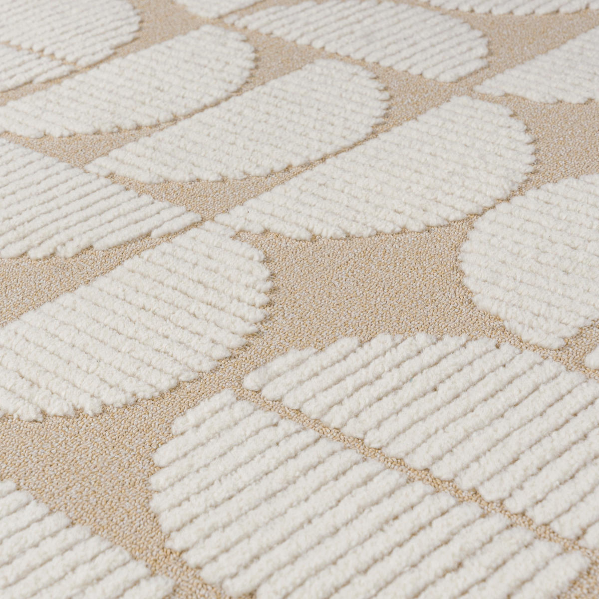 TEPPICH Beige Geometrisch, Moderne 160 x 230 cm - Ecru/Beige, Textil (160/230cm) - Mazovia