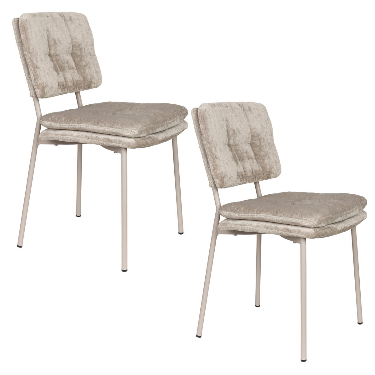 ESSZIMMERSTUHL Franck - Beige - 52.5/44/80.5 cm - 2er-Set - Beige, Textil (44/80.5/52.5cm)