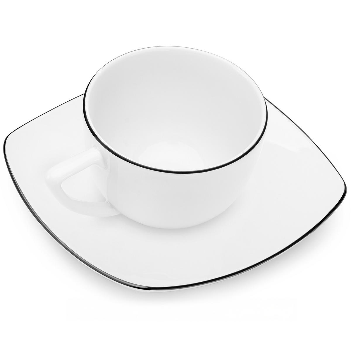 KAFFEESERVICE CARLINA 6-Personen 18-tlg - Weiß, Keramik (19/2/19cm) - KONSIMO®