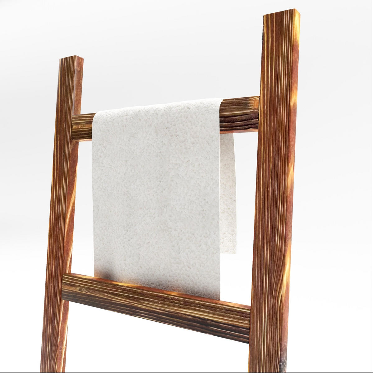 HANDTUCHLEITER Luumäki - Dunkelbraun, Holz (47/120/2cm) - [en.casa]