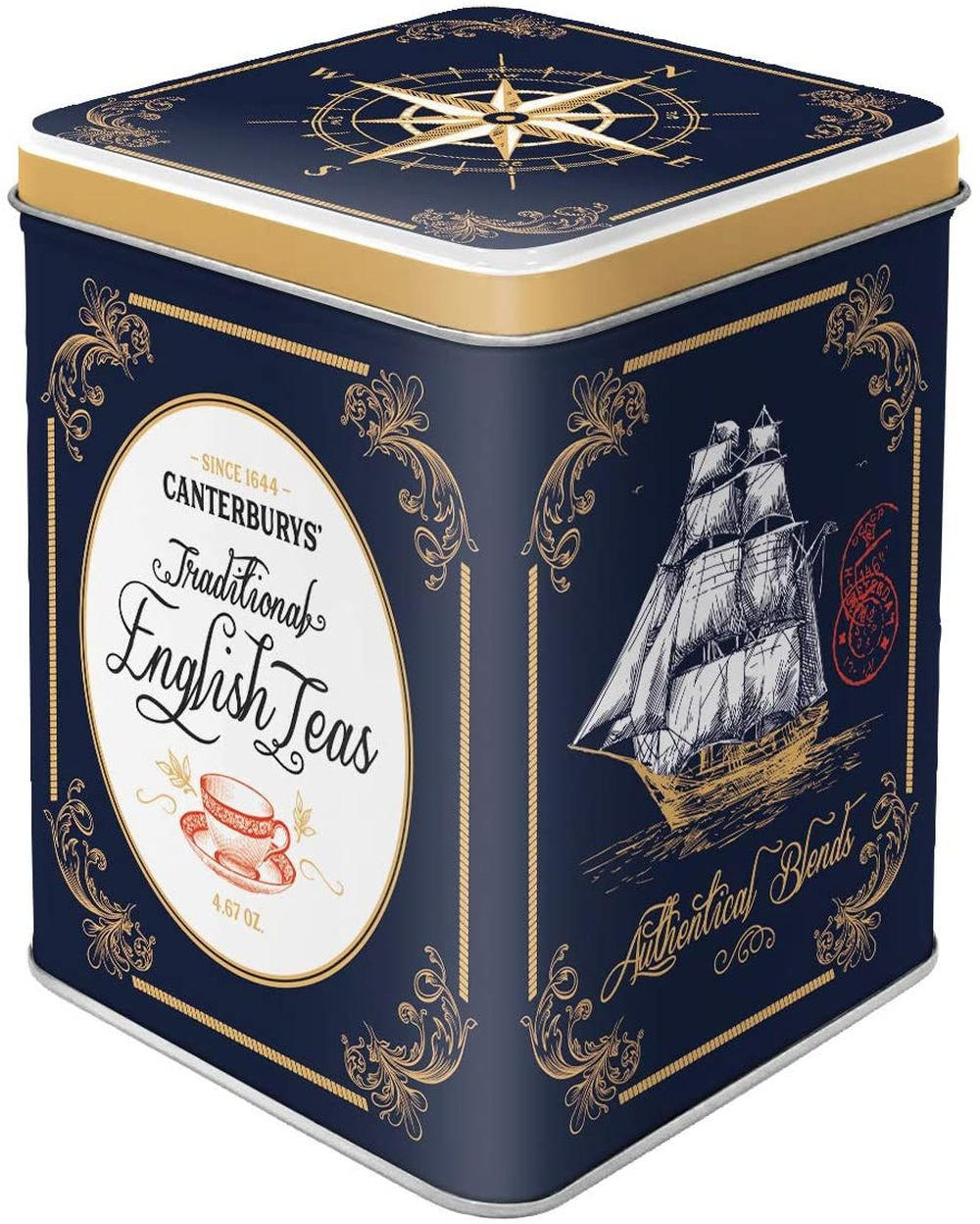 TEEDOSE Home & Country Traditional English Teas - Multicolor, Metall (1/9.5cm) - Nostalgic-Art