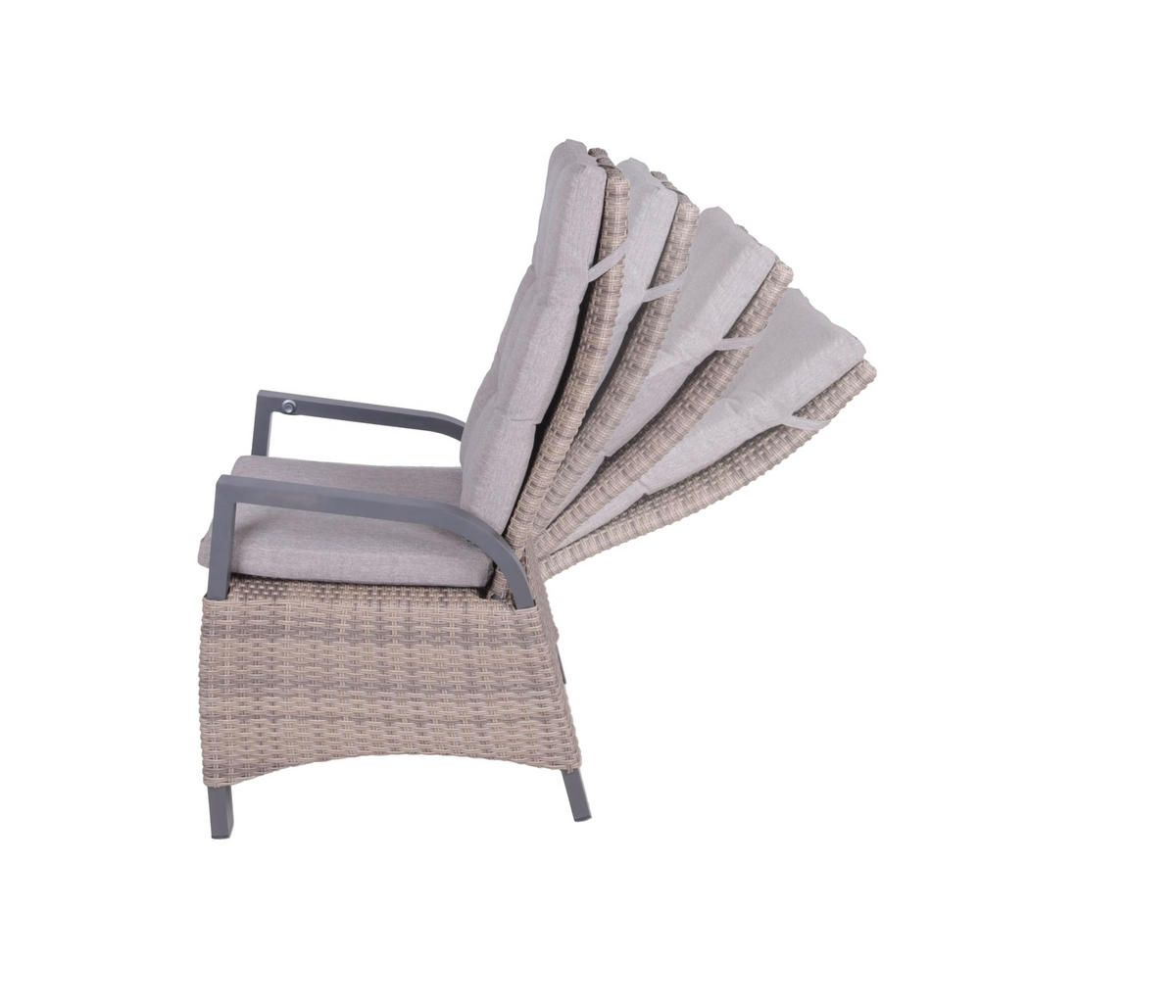 GARTENSTUHL 2er Set Aachen Hochlehner - Champagner, Kunststoff (67/112/60cm) - DELUKE