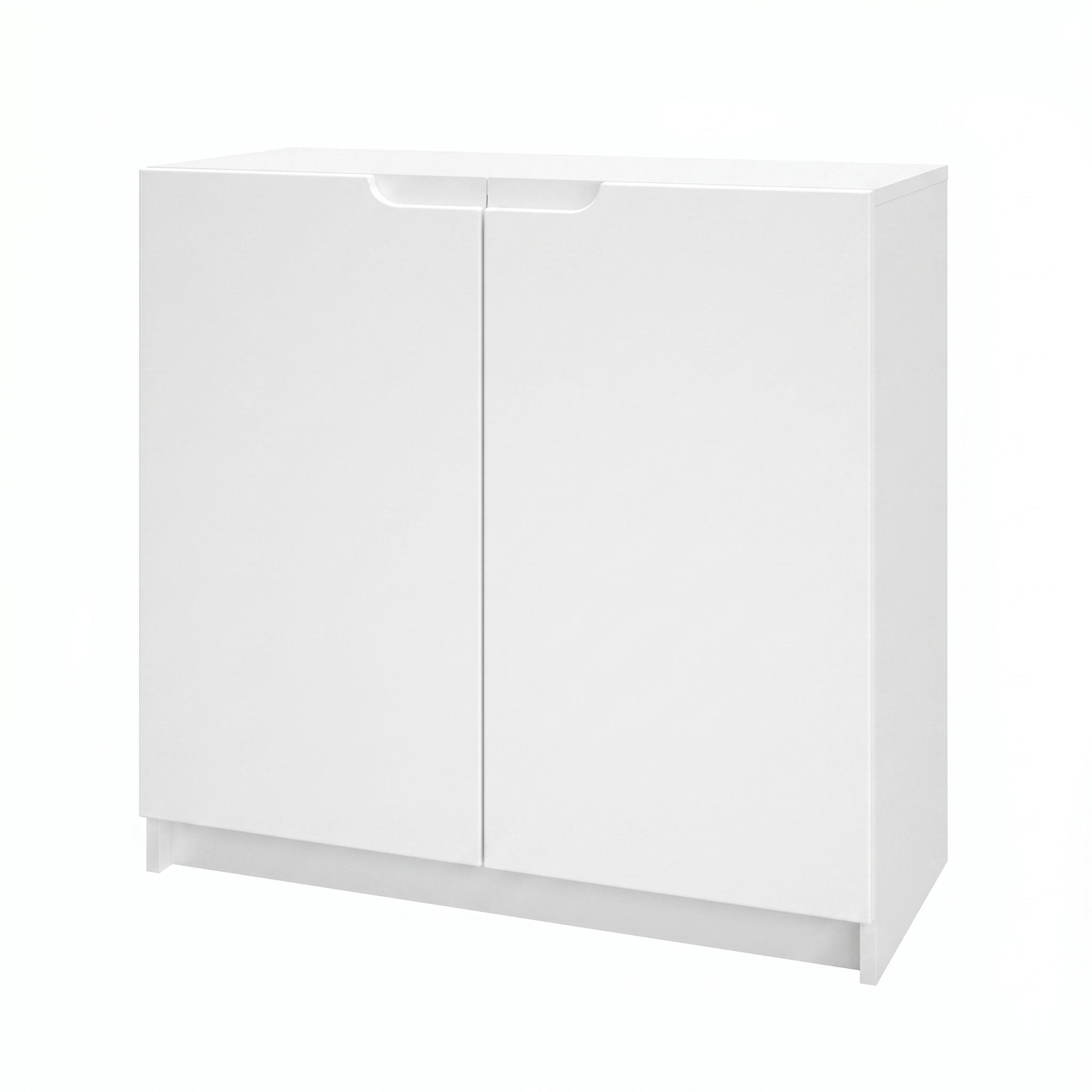KOMMODE Logan Fronten in Weiß matt - Weiß, Holzwerkstoff (82/78/37cm) - Vladon