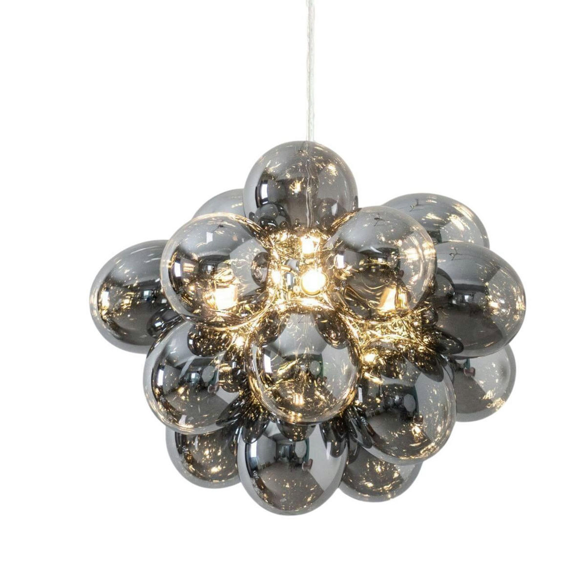 HÄNGELEUCHTE Bartali, Rauchgrau, 40cm - Grau, Glas (40/40/28cm) - KOSILUM