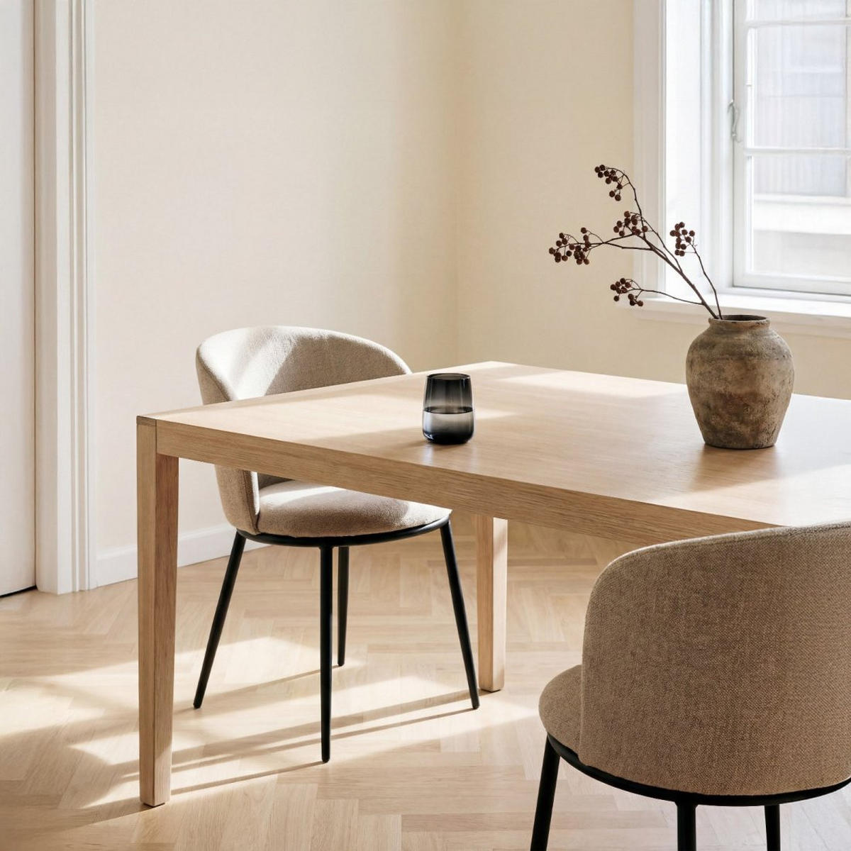 ESSTISCH Mara Natürlich 140 cm x 78,5 cm - Naturfarben, Holzwerkstoff (90/140/78cm) - Klast Home