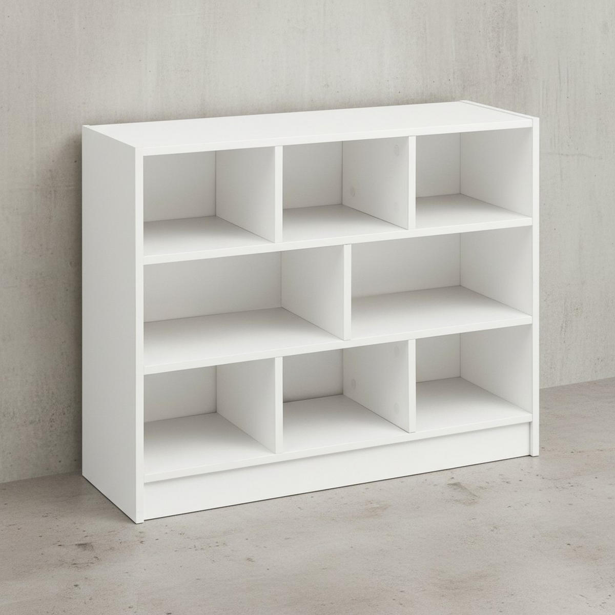 BÜCHERREGAL – Holz, melaminbeschichtet, mit Stauraum, modern - Weiß, Holz (80/69/30cm) - KADIMA DESIGN