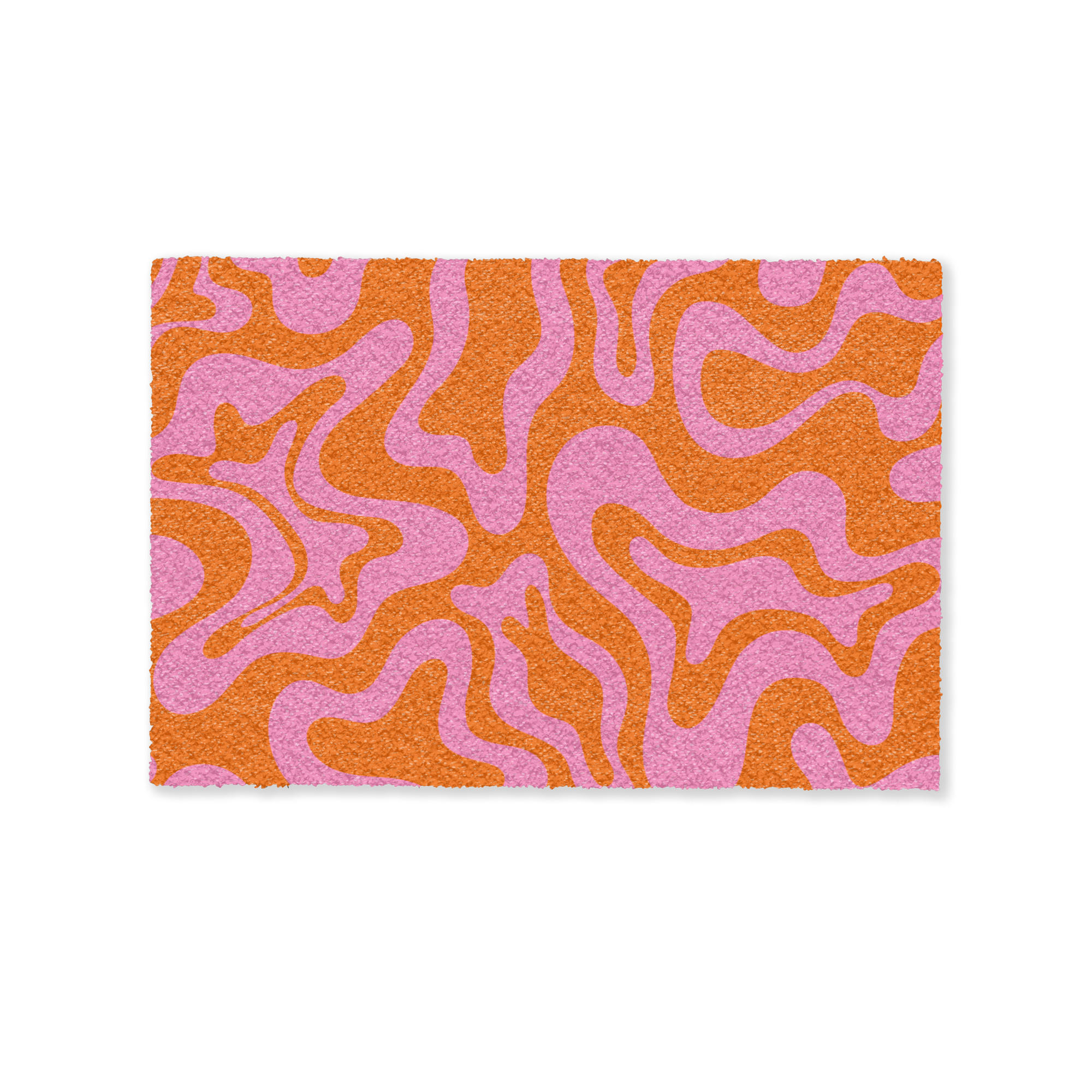 FUSSMATTE Muster - Rosa - Orange - Abstrakt - Modern 60x40 cm - Pink, Kunststoff (60/0.4cm) - MuchoWow