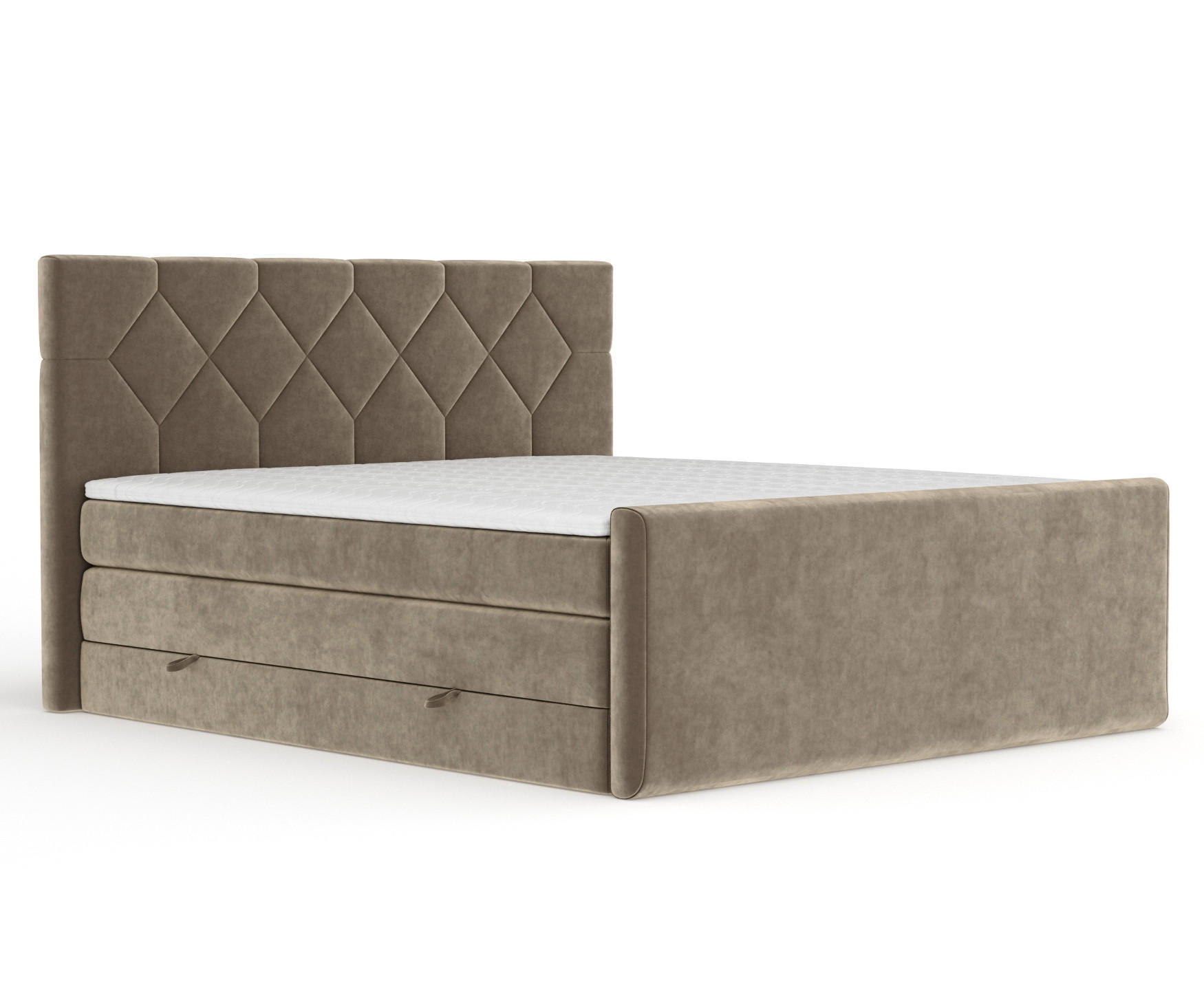 BOXSPRINGBETT Toma Braun 180/200 cm - Schwarz/Braun, Holz/Holzwerkstoff (180/200cm) - Maison de Reve