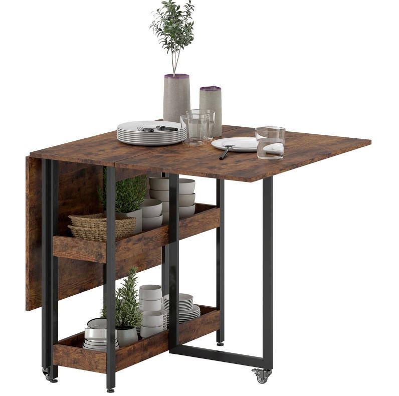 Meubliv Esstisch Braun 80x75x133.4 cm