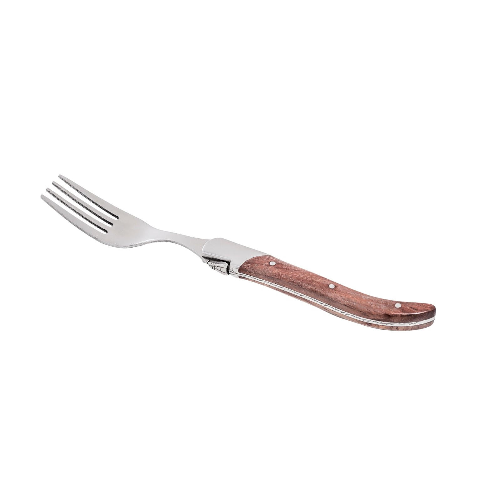GABEL-SET Luxury Line 6-tlg. 22 cm, Griffe aus Olivenholz naturfarben - Naturfarben, Holz - Laguiole Style de Vie