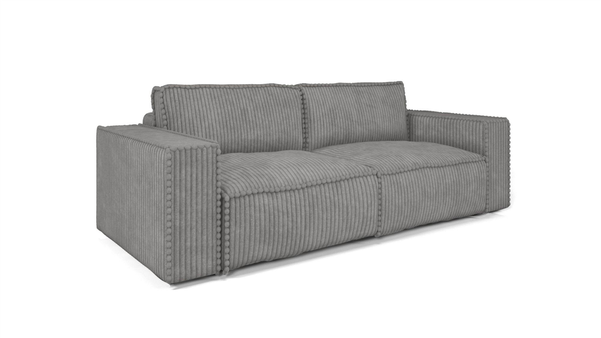 SCHLAFSOFA Vajana - Grau, Holzwerkstoff/Textil (240/86/102cm) - Fun Möbel