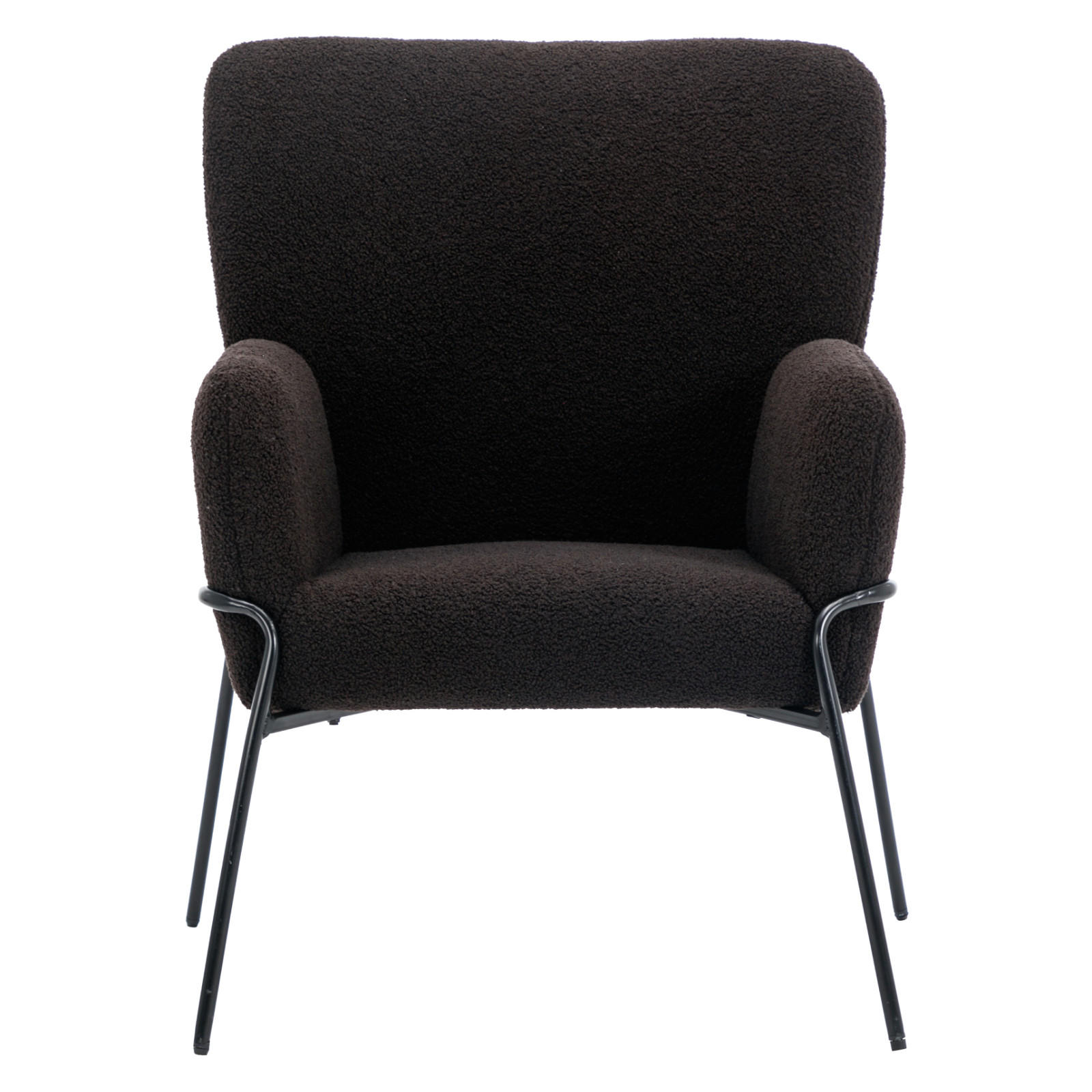 LOUNGESESSEL FREIA Teddy Schwarz - Schwarz, Textil (66/92/64cm) - SVITA