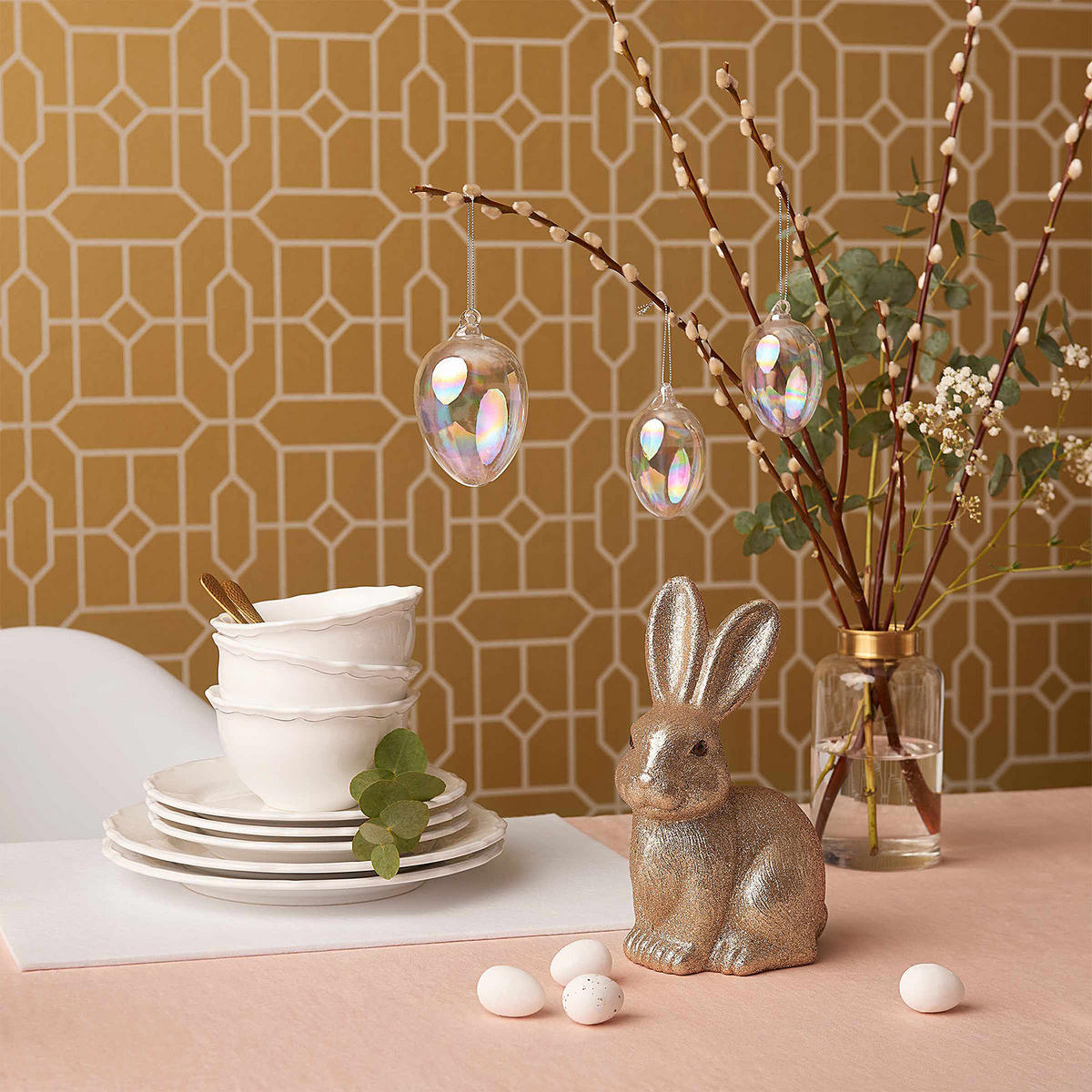 DEKO-HASE Easter 6Er-Set - Beige, Kunststoff (14/22/10cm) - Butlers