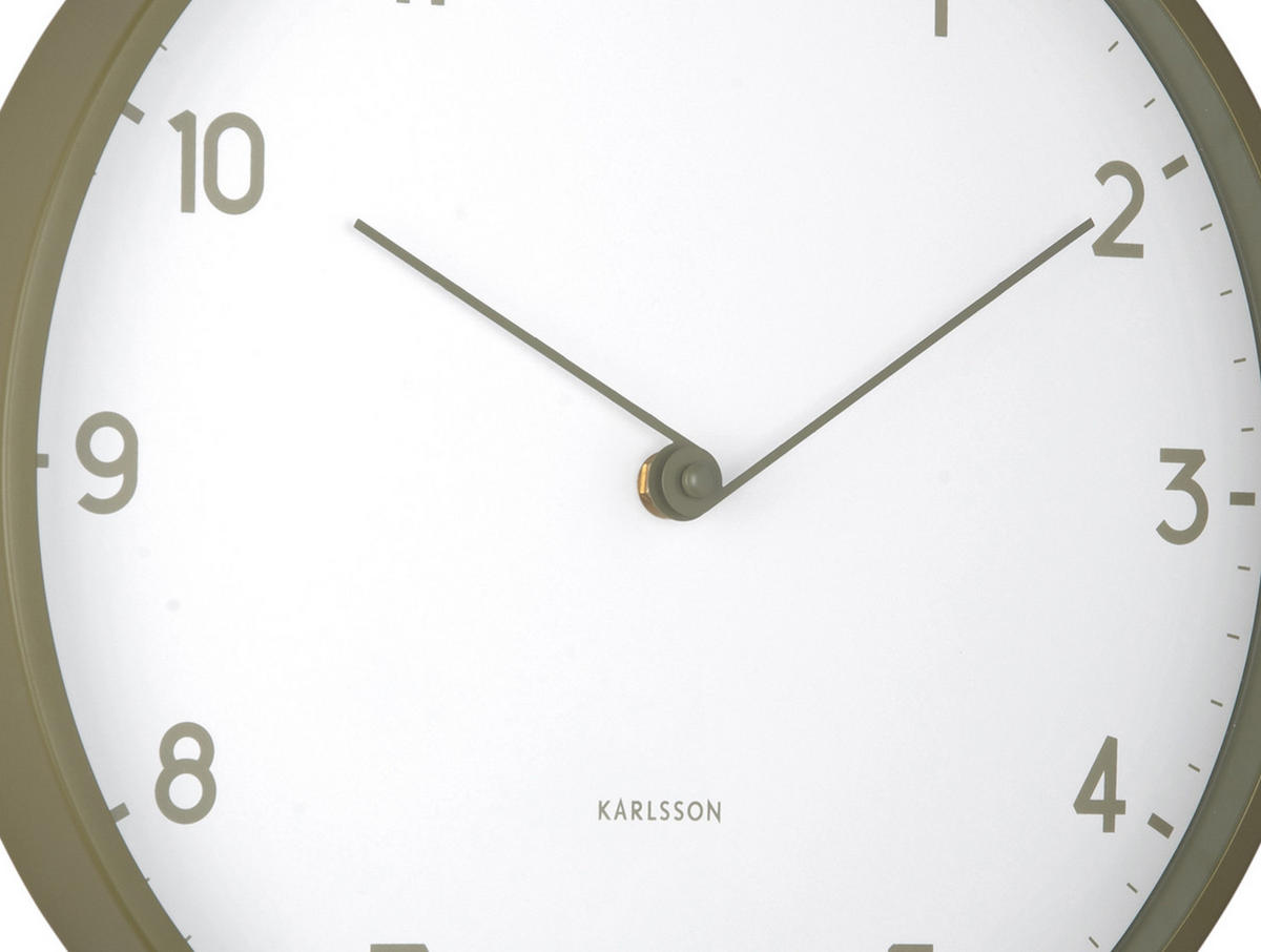 WANDUHR Sencillez Ø30 cm - Olivgrün, Kunststoff (30/4/30cm) - Karlsson
