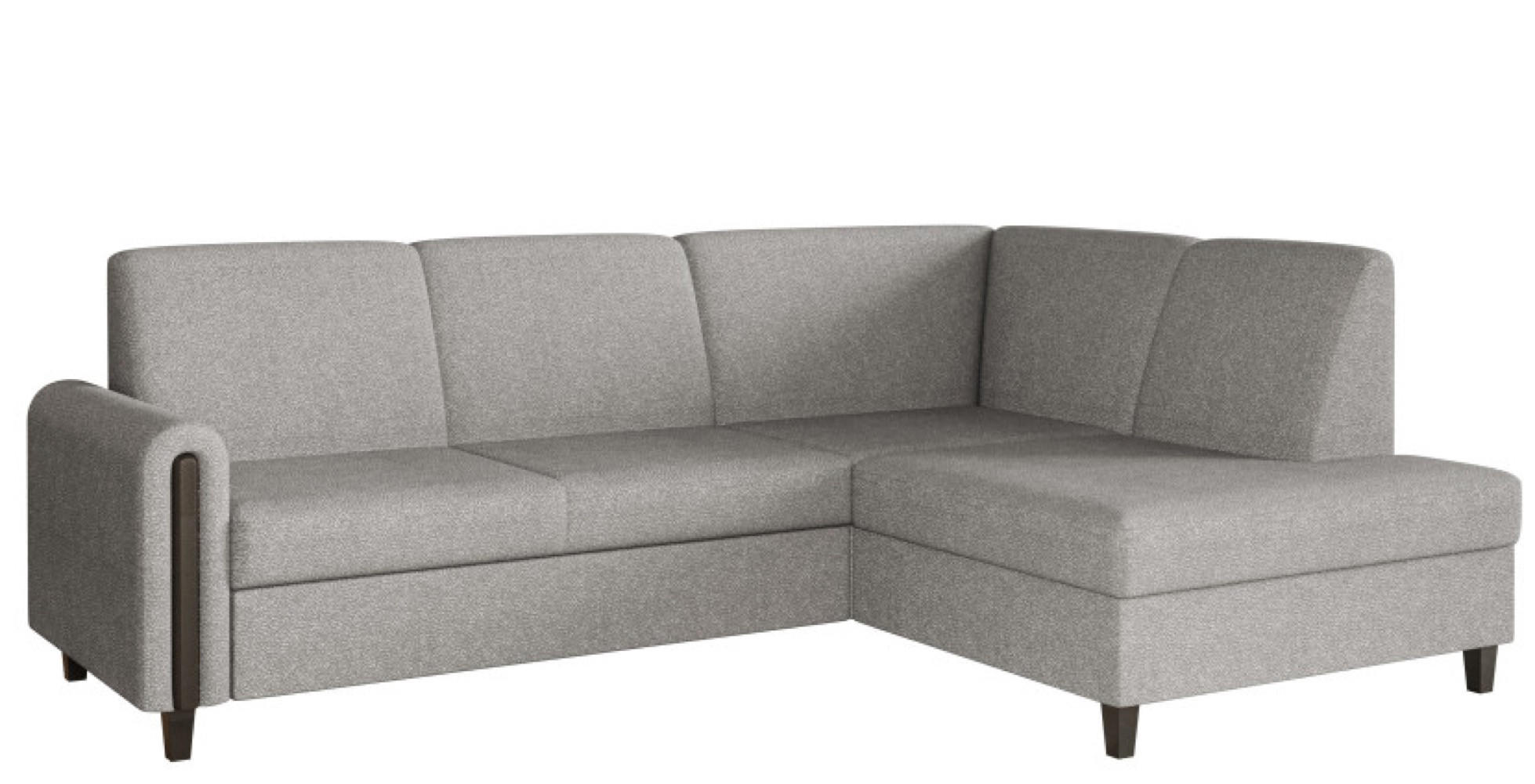ECKSOFA Grau FLORA Stoff Bubble Rechts Ausziehbar - Grau, Textil (172/236cm) - Sepro Meble
