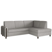ECKSOFA Grau FLORA Stoff Bubble Rechts Ausziehbar - Grau, Textil (172/236cm) - Sepro Meble