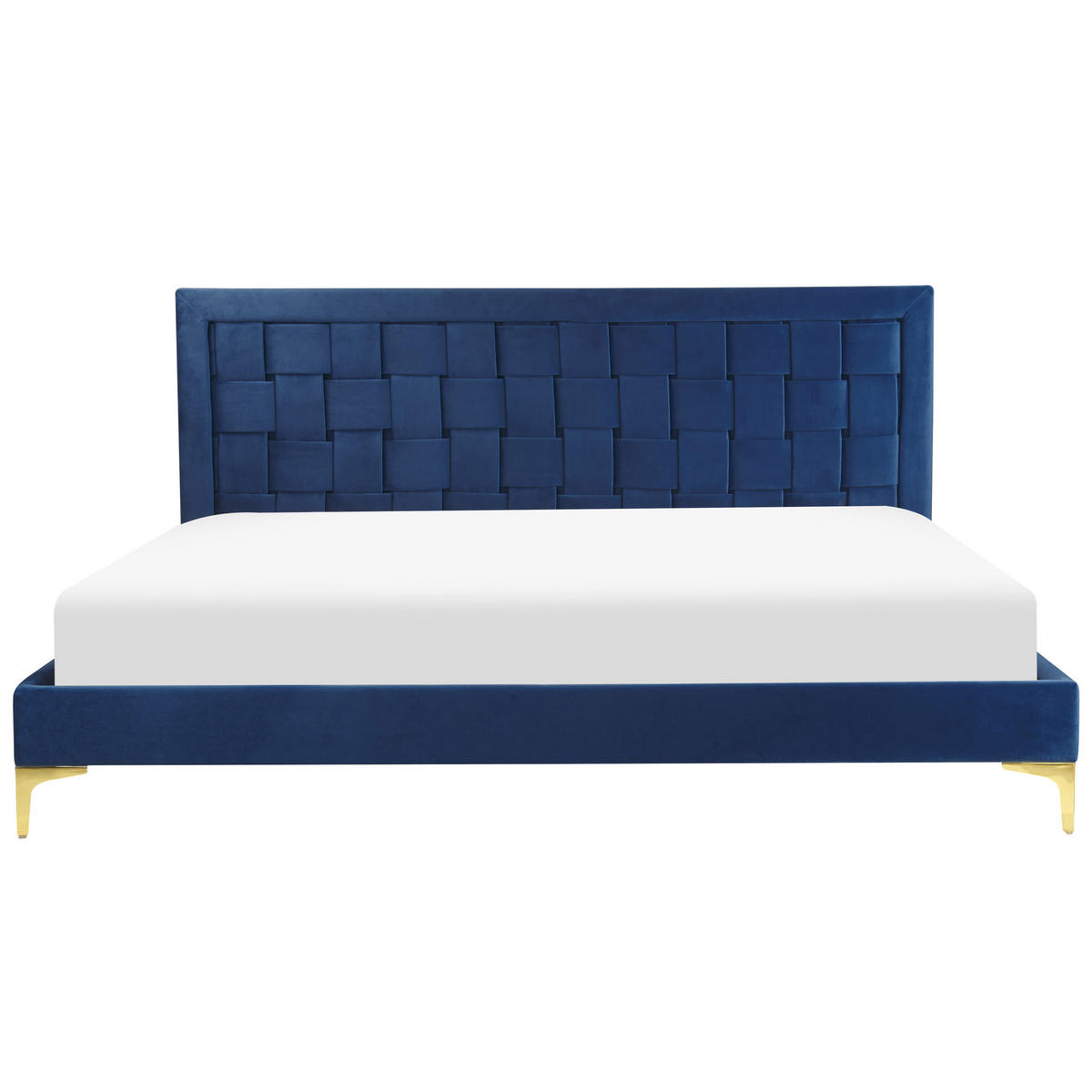 DOPPELBETT 180/200cm Marineblau Limoux - Blau, Textil (180/200cm) - Beliani