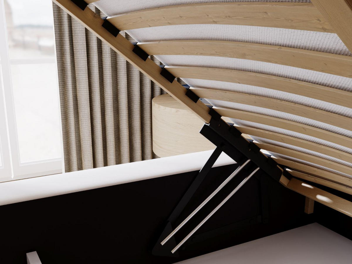 POLSTERBETT Plaza 160x200 Creme - Creme/Naturfarben, Holz/Kunststoff (160/200cm) - Graingold