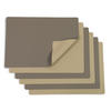 TISCHSET, 6er-Set, 30x42 cm, wasserdicht, aus PVC und Polyester, Braun - Taupe, Textil (42/30/1cm) - Zollner