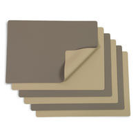 TISCHSET, 6er-Set, 30x42 cm, wasserdicht, aus PVC und Polyester, Braun - Taupe, Textil (42/30/1cm) - Zollner