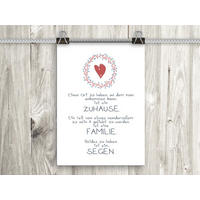 POSTER DIN A4 21x29,7 cm Spruch Familie Zuhause - Weiß, Papier (21/29.7/2cm) - artissimo