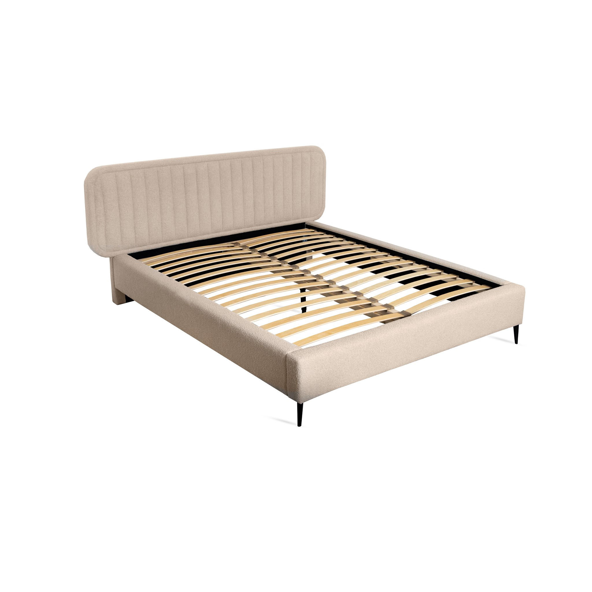 POLSTERBETT Miami Now Or Never - Beige, Holzwerkstoff/Textil (160/200cm) - Fun Möbel