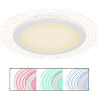 LED DECKENLEUCHTE Metall Weiß D 40 cm - Weiß, Metall (40/40/4.7cm) - Globo Lighting