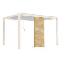 TRENNWAND für bioklimatisch Pergola, Holzfarbe - Braun, Metall (10/100cm) - Oviala