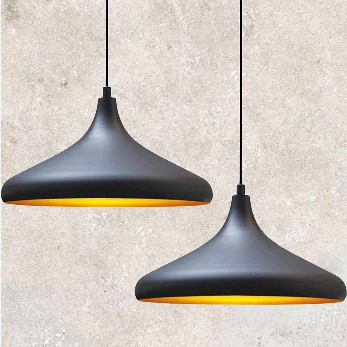 PENDELLEUCHTE Champion x2 35/20 - Schwarz, Metall (20/35/20cm) - Bamyum