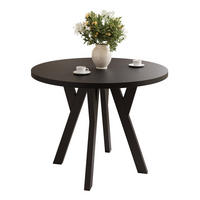 ESSTISCH YARA 100/76,5 cm Schwarz - Schwarz, Holzwerkstoff (100/100/76.5cm) - Idohome