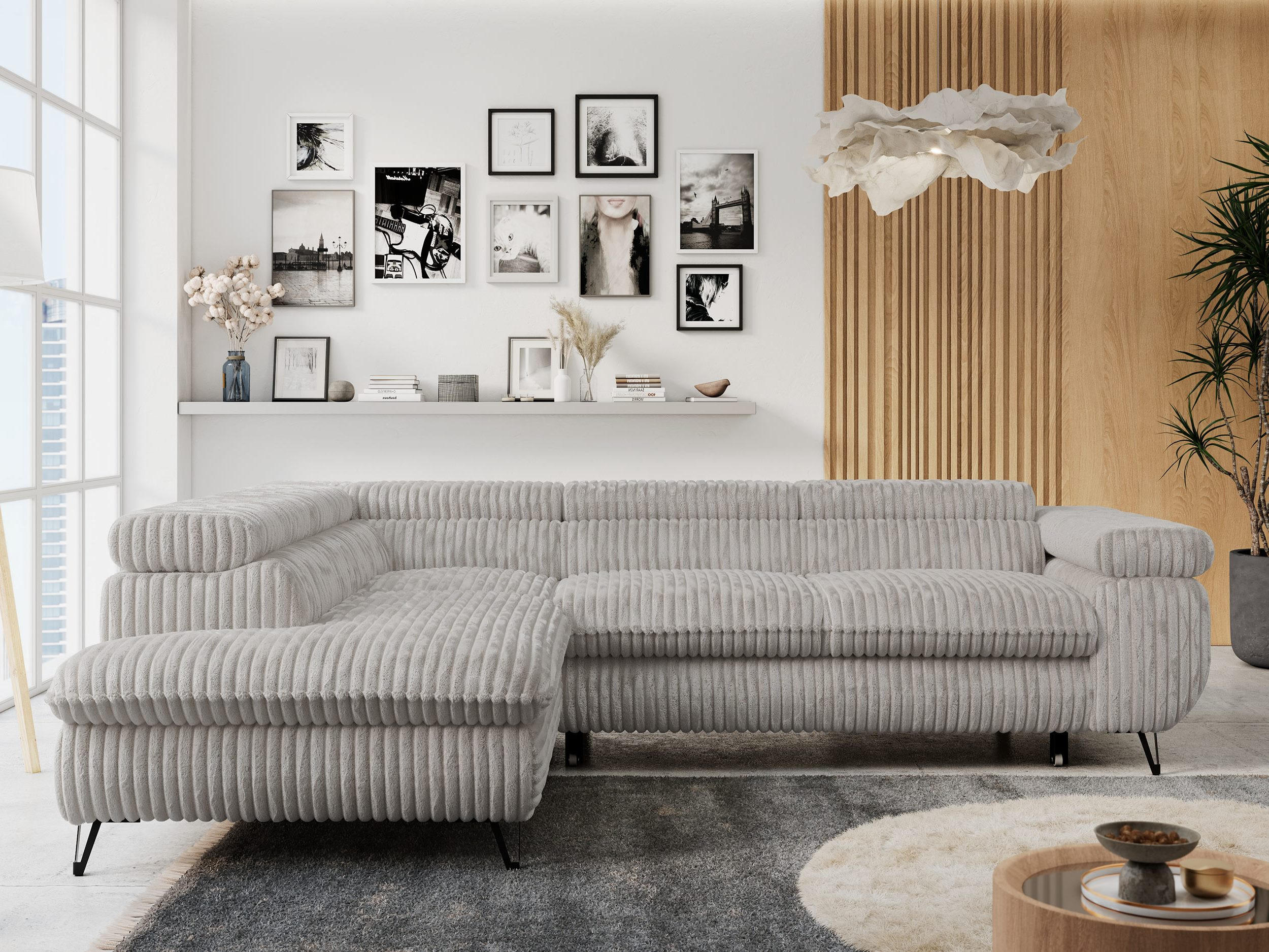 Thumbnail - MKS Ecksofa, Grau, Textil, 3-Sitzer, L-Form,L-Form, 273x208 cm, Oeko-Tex®, Wohnzimmer, Sofas & Couches, Wohnlandschaften...