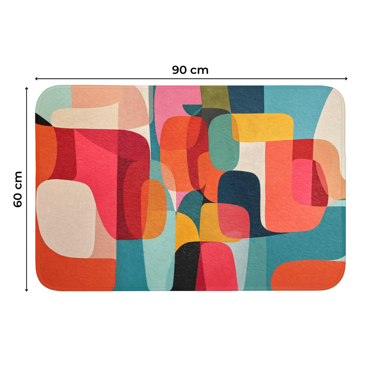 WC PŘEDLOŽKA Tvary - barevné - abstraktní - letadla 90x60 cm - různobarevná, textil/plast (90/1cm) - OnlyWow