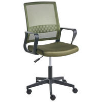 BÜROSTUHL Dunkelgrün Ease - Schwarz/Grün, Textil (54/94/54cm) - Beliani