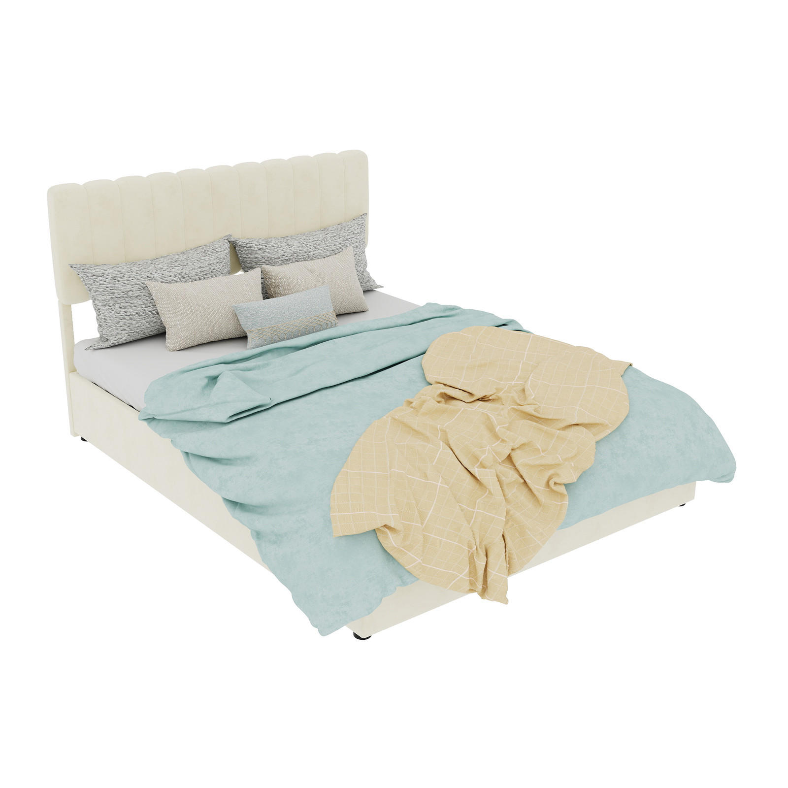 Meubliv Bett Beige 140x200 cm