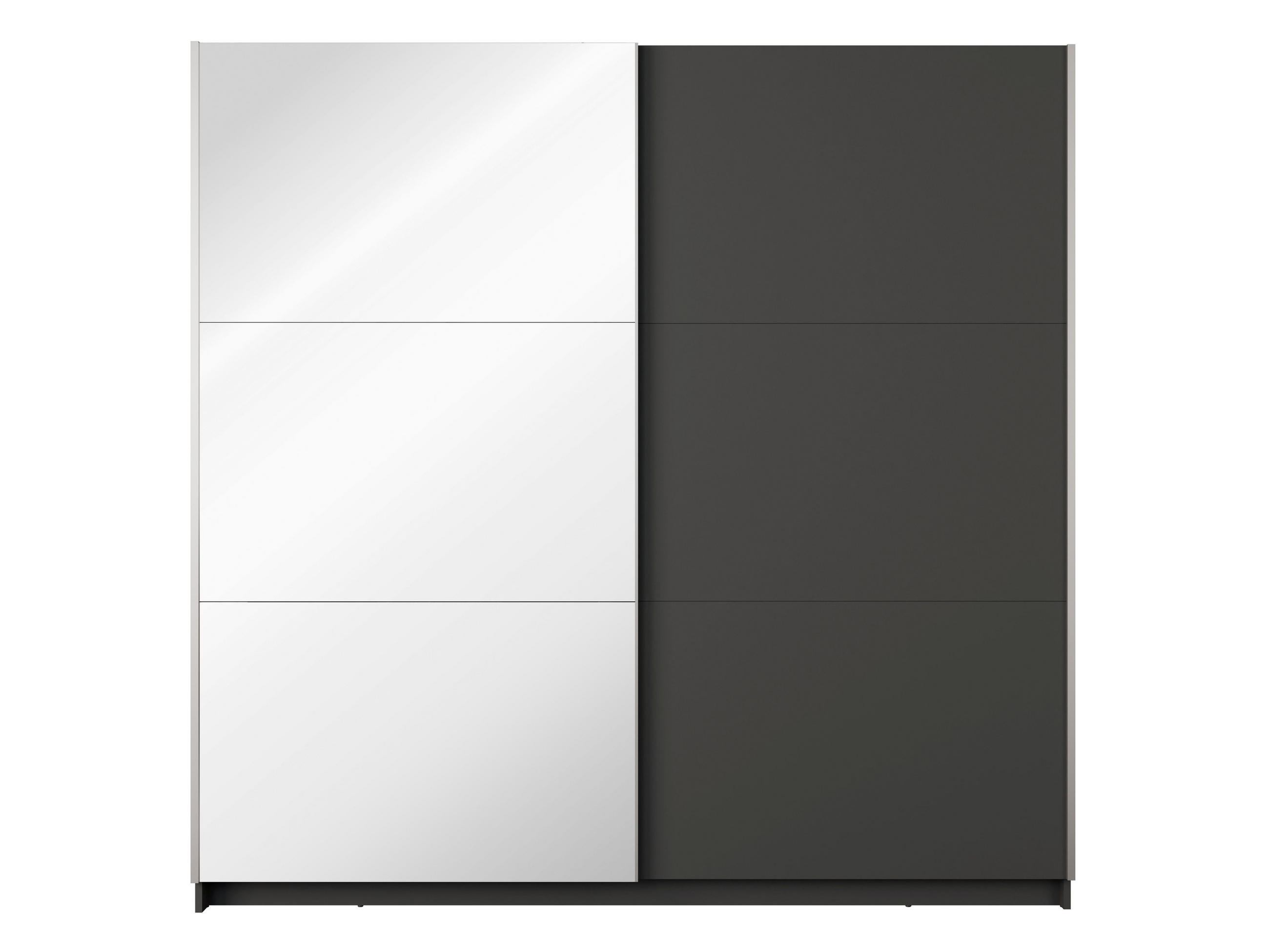 KLEIDERSCHRANK Graphit 201/207/55 - Graphitfarben, Holzwerkstoff (201/207/55cm) - RAUMHIRSCH FURNITURE
