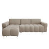 ECKSOFA LINKS Samt Taupe 286cm - Taupe, Textil (169/286cm) - Sia Home