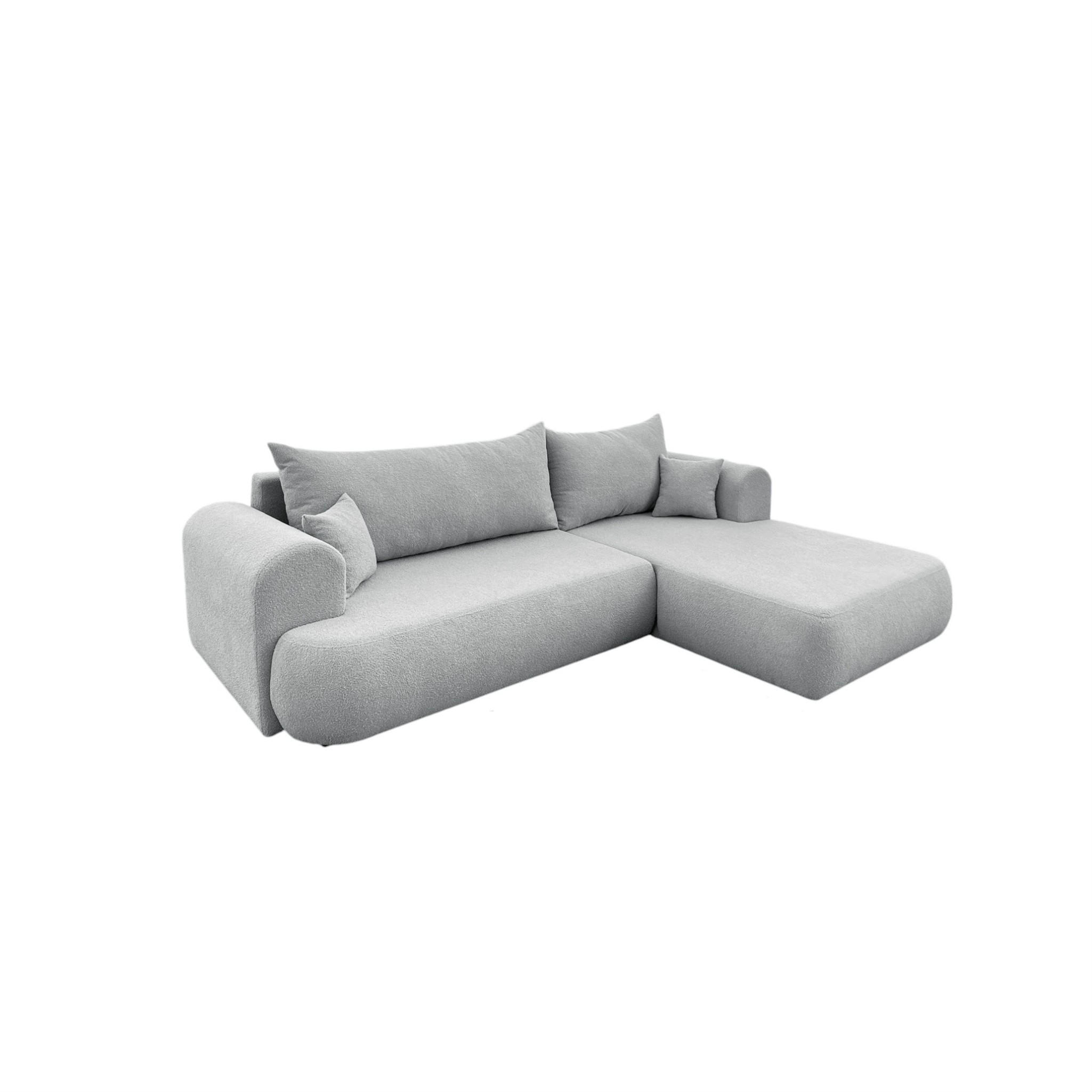 ECKSOFA Anike In Now Or Never - Grau, Holzwerkstoff/Textil (260/173cm) - Fun Möbel