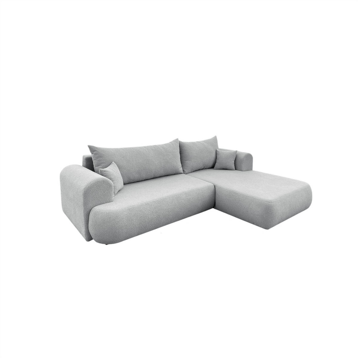 ECKSOFA Anike In Now Or Never - Grau, Holzwerkstoff/Textil (260/173cm) - Fun Möbel