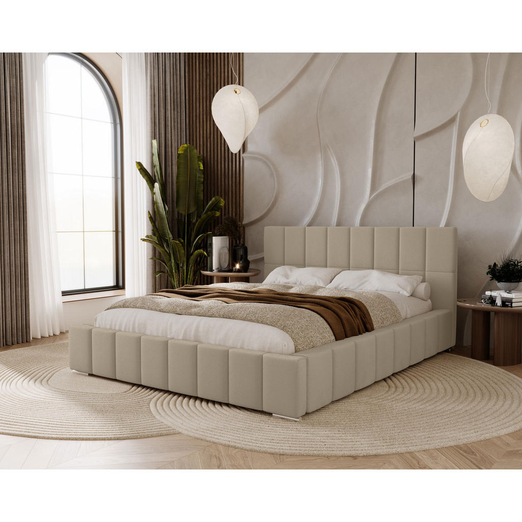 Thumbnail - Marpur Polsterbett, Hellbraun, Textil, Höhe ca. 15 cm, 160x200 cm, Oeko-Tex® Standard 100, Schlafzimmer, Betten, Polster...