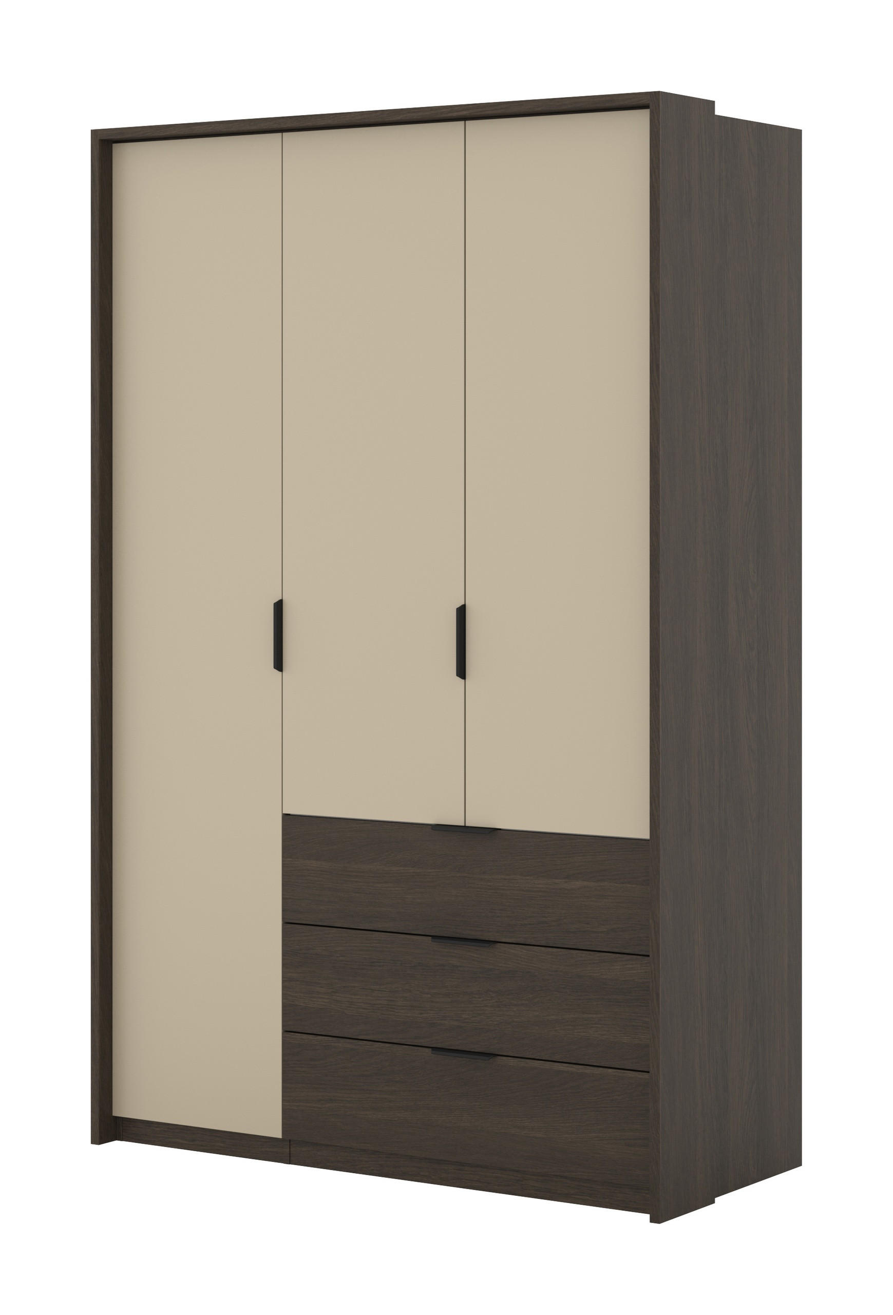DREHTÜRENSCHRANK MOLAVO 139/217/63 cm 3-türig Eiche Dunin - Eichefarben, Holzwerkstoff (139/217/63cm) - MASSENO