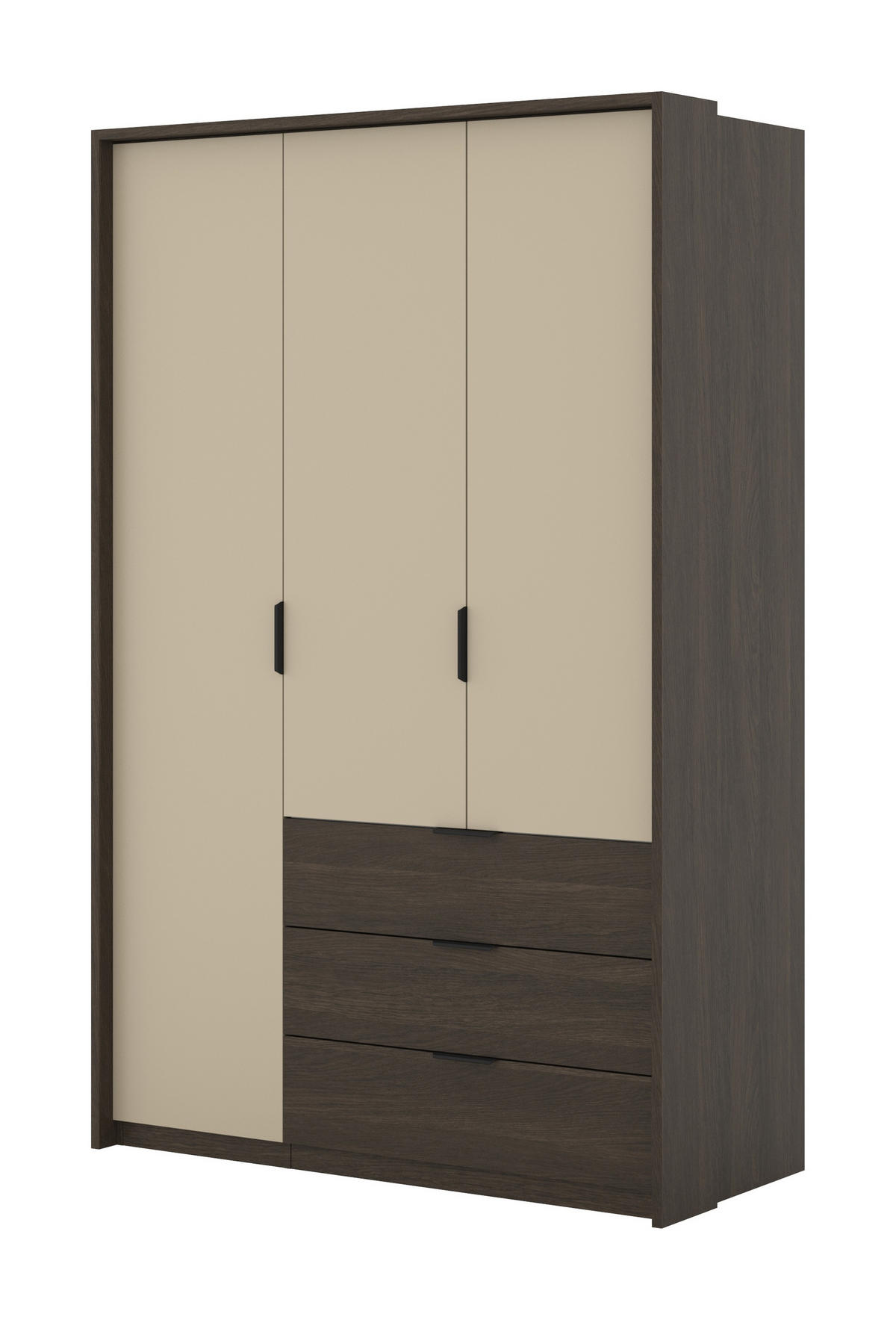 DREHTÜRENSCHRANK MOLAVO 139/217/63 cm 3-türig Eiche Dunin - Eichefarben, Holzwerkstoff (139/217/63cm) - MASSENO