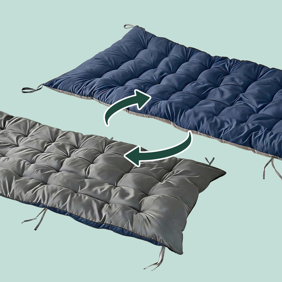 KEMPINGOVÉ lôžko - modrá, kov/textil - Relaxdays