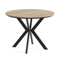 TISCH Schwarz EWA Ausziehbar - Eichefarben/Schwarz, Holzwerkstoff (100/100/76cm) - Sepro Meble