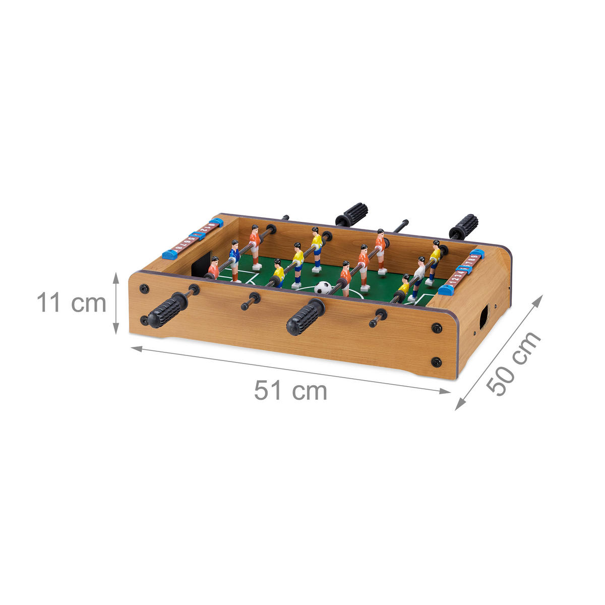 TISCHKICKER - Hellbraun, Holzwerkstoff/Kunststoff (51/50cm) - Relaxdays