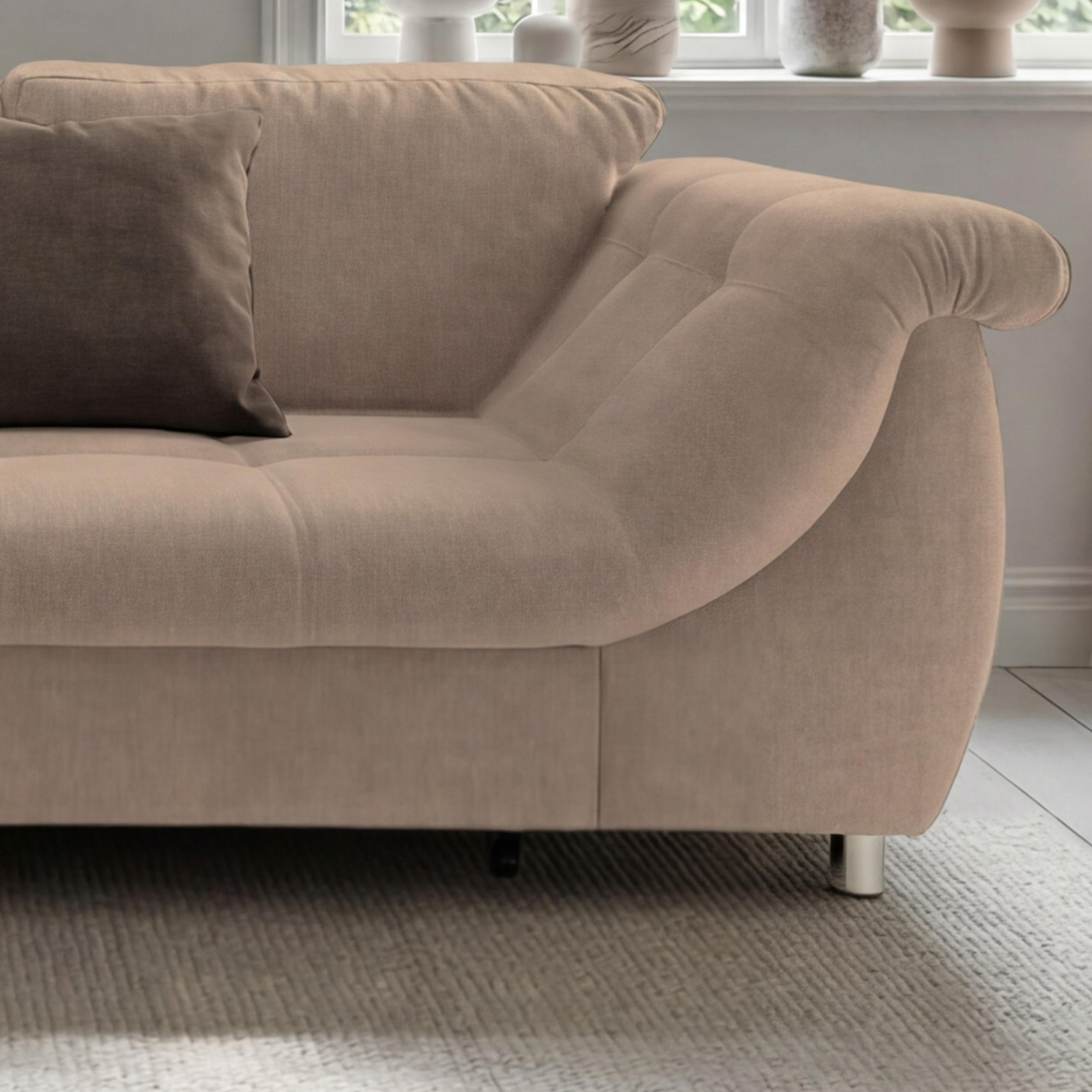 luma-home Ecksofa Hellbraun 250x190 cm
