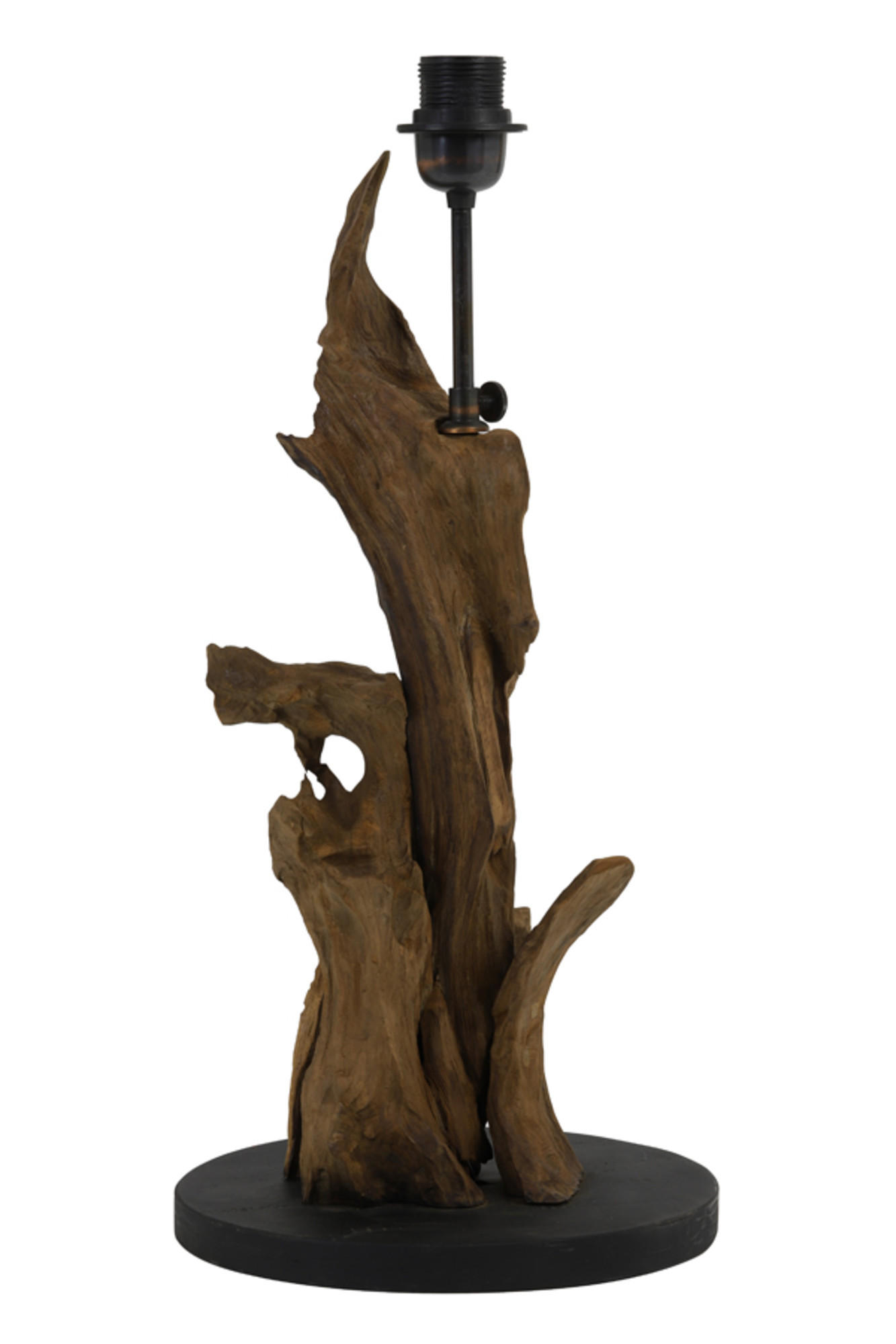 LAMPENFUSS Ikal Braun Ø25/50 cm - Braun, Holz (25/25/50cm) - Light & Living