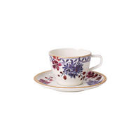 KAFFEETASSE MIT UNTERTASSE Artesano Provençal Lavendel bunt 170 ml - Multicolor, Keramik (8.9/6.8/11.3cm) - Villeroy & Boch