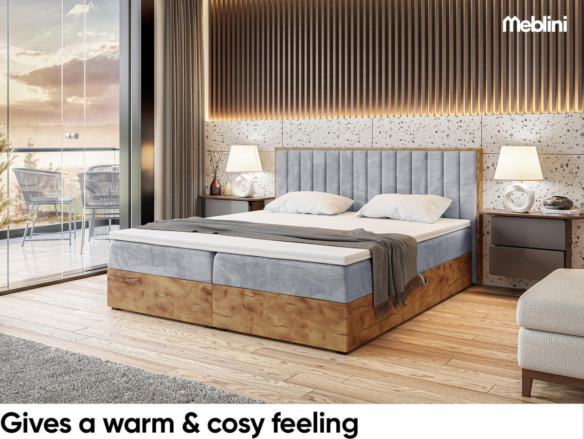 BOXBETT Lofty 4 H3 - Hellgrau, Holzwerkstoff (120/200cm) - Meblini