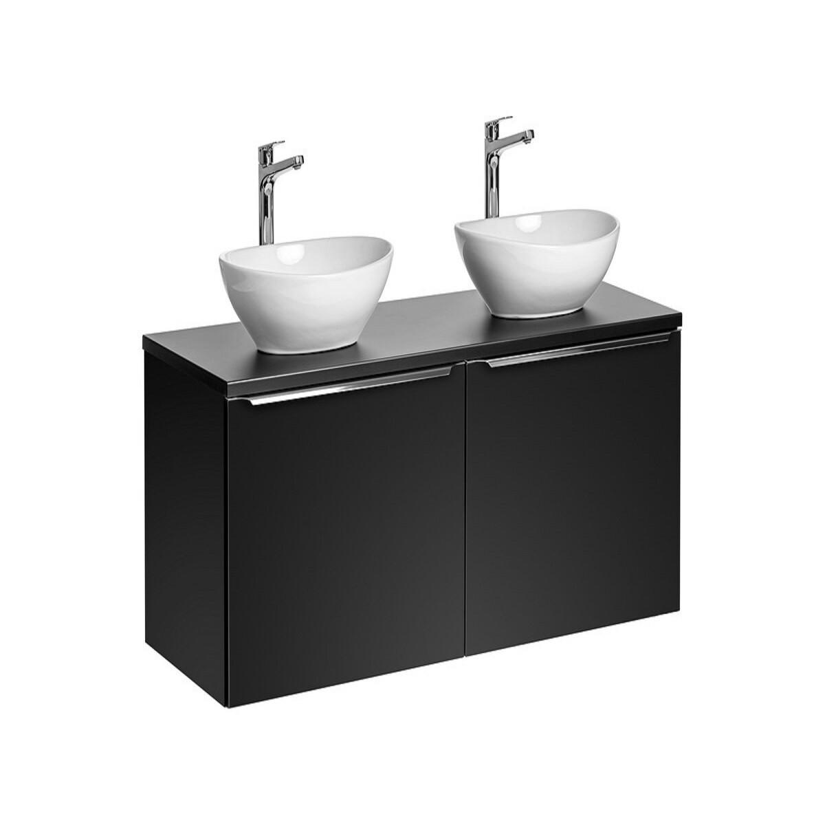 Milaros Markt Waschtischkombi Schwarz 120x46x46 cm